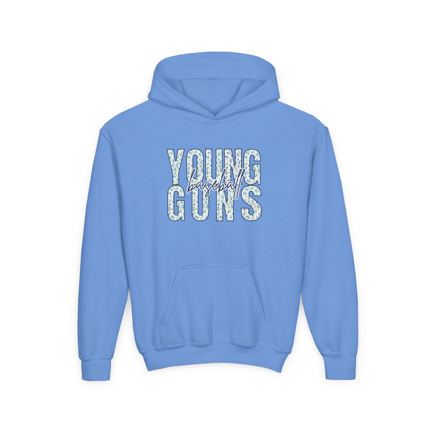 Personalized Young Guns Floral Patchwork Hoodie Sweatshirt- Youth