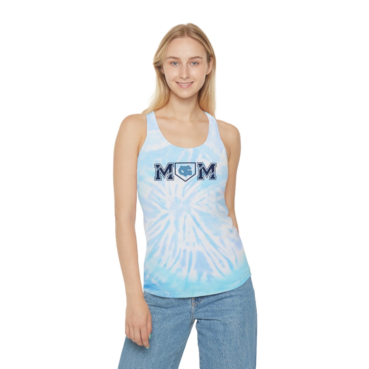 YG Mom Tie Dye Racerback Tank Top