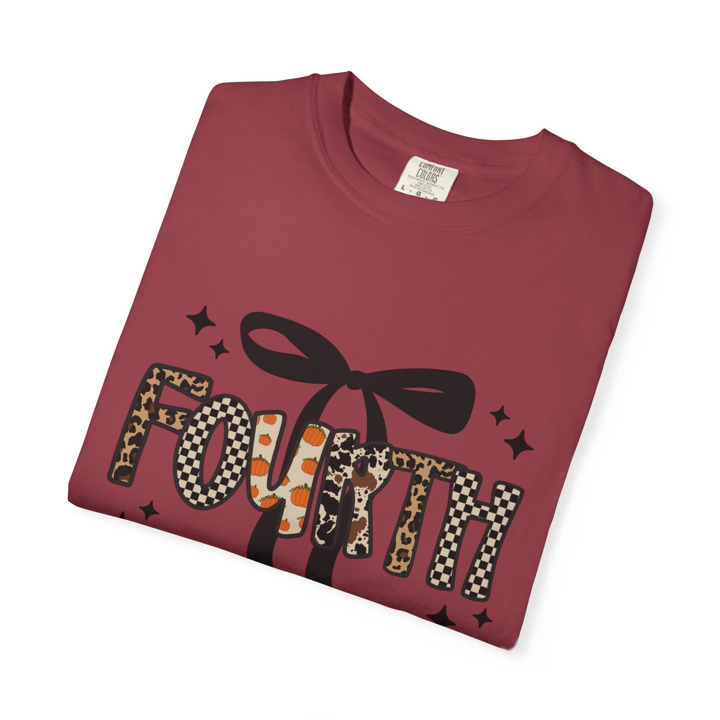 Fall Faux Embroidery T-shirt for Fourth Grade Teachers