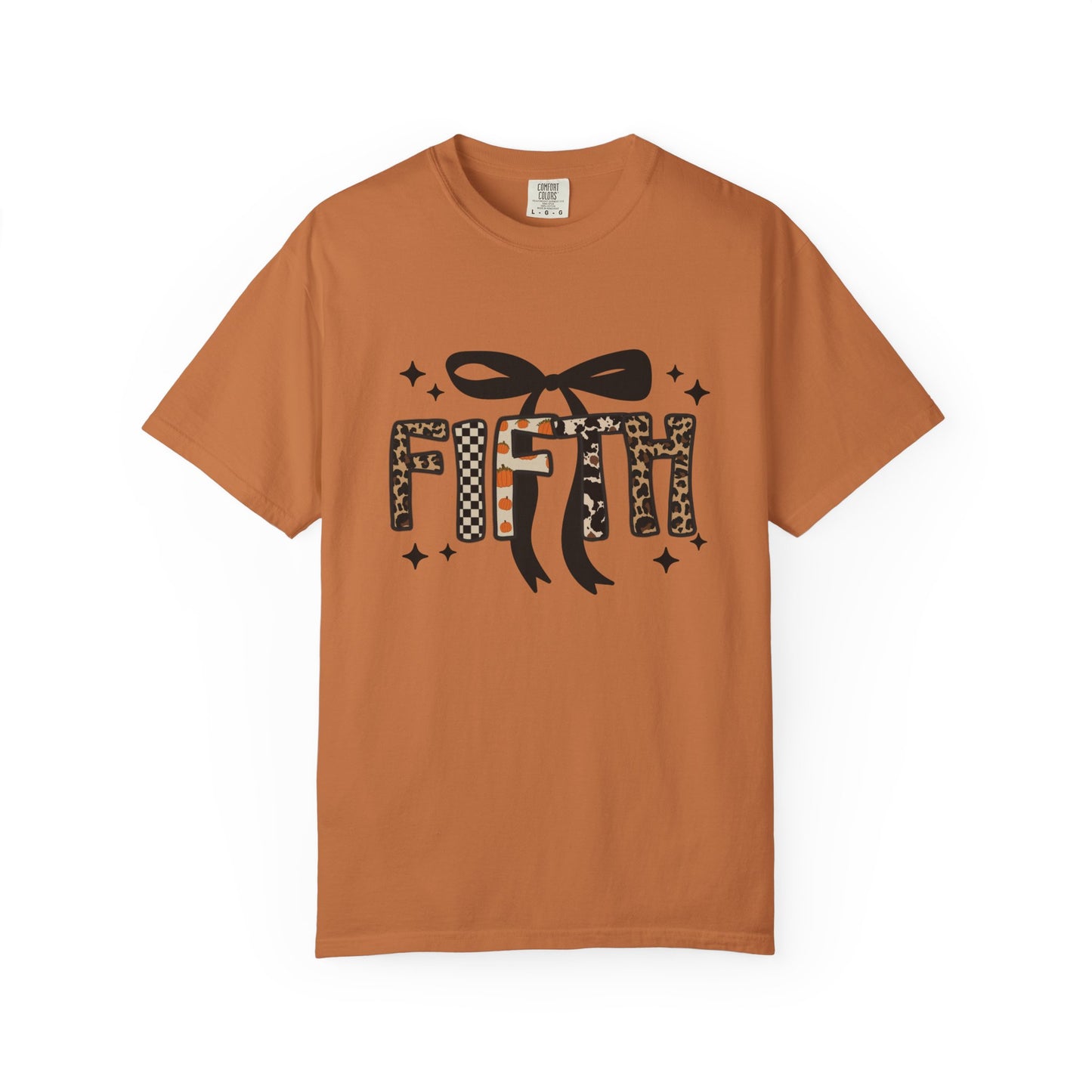 Fall Faux Embroidery T-shirt for Fifth Grade Teachers