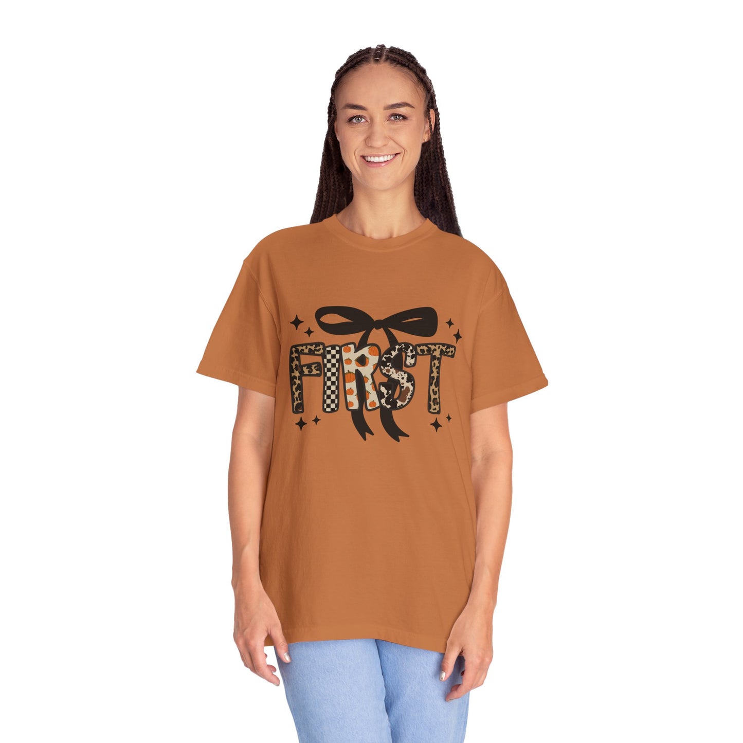 Fall Faux Embroidery T-shirt for First Grade Teachers