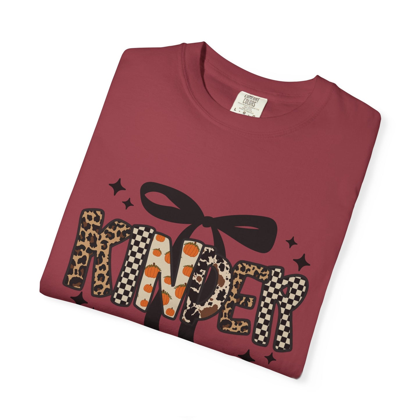 Fall Faux Embroidery T-shirt for Kinder Teachers