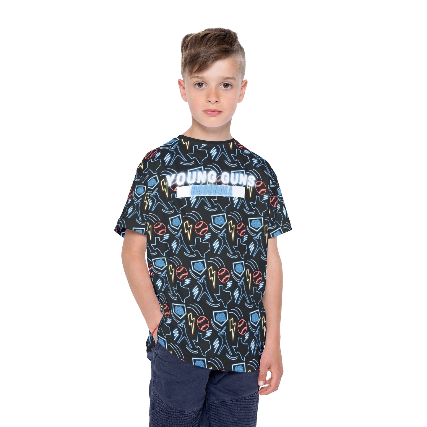 Kids Jersey Neon Icon Sports Shirt - Custom YG Design