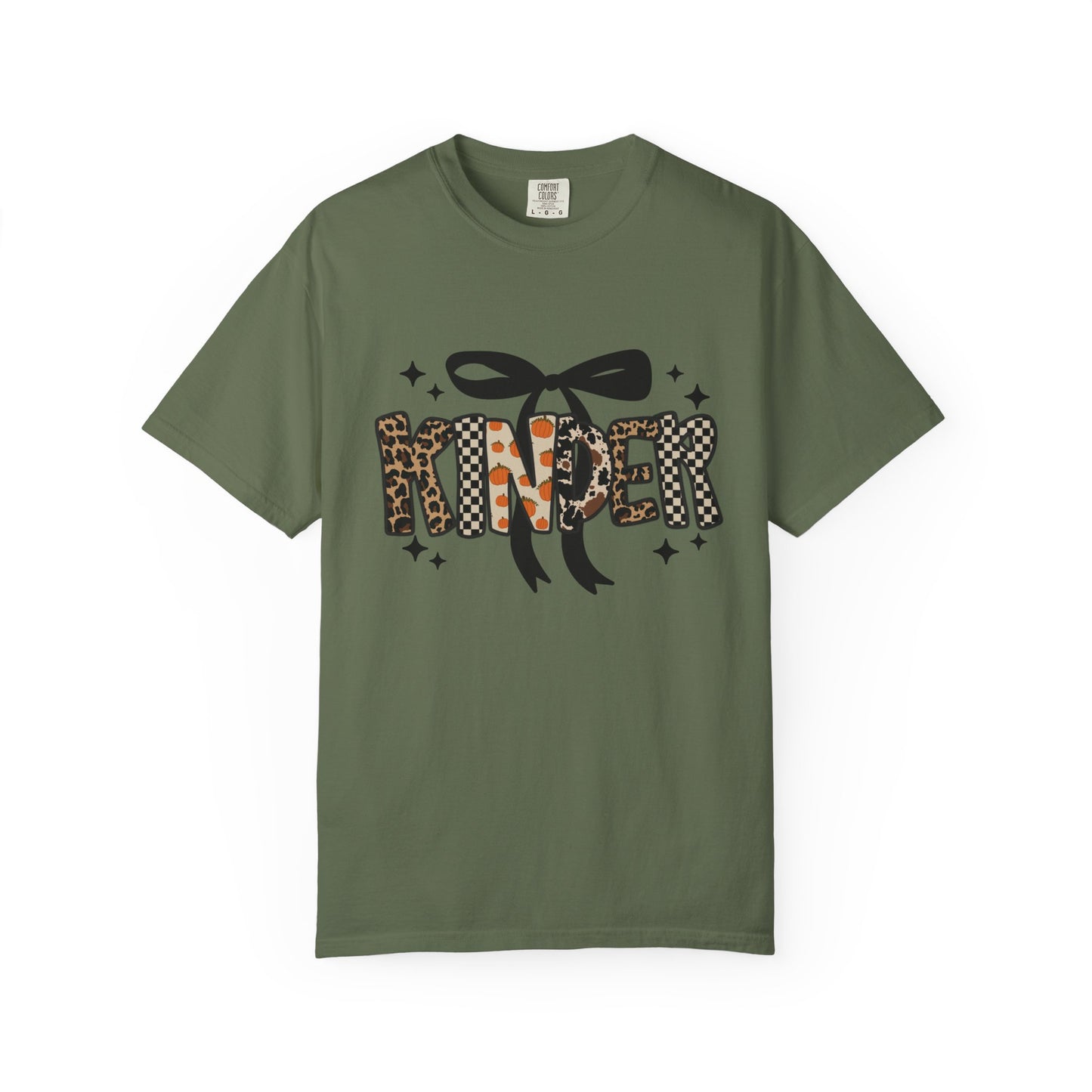 Fall Faux Embroidery T-shirt for Kinder Teachers