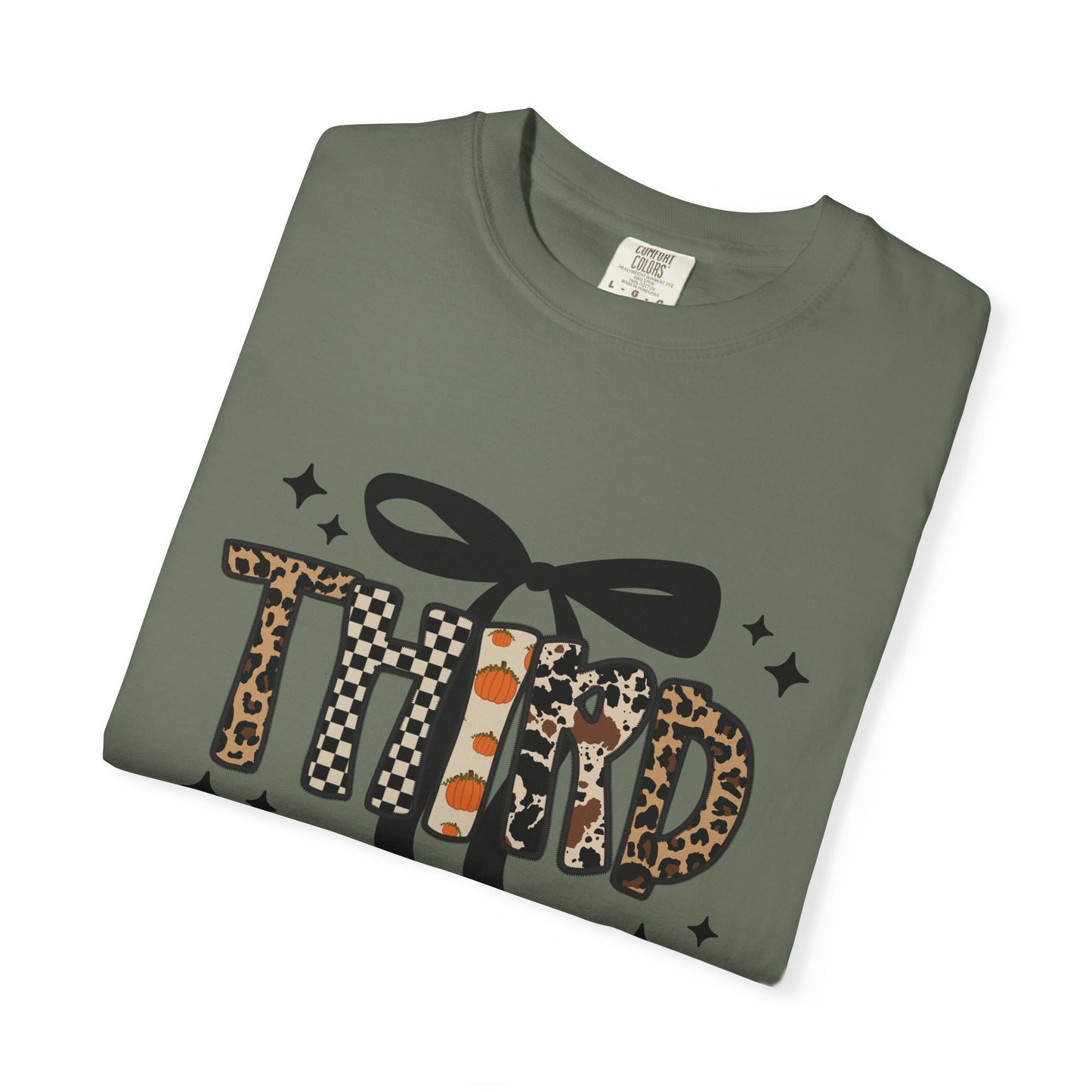 Fall Faux Embroidery T-shirt for Third Grade Teachers