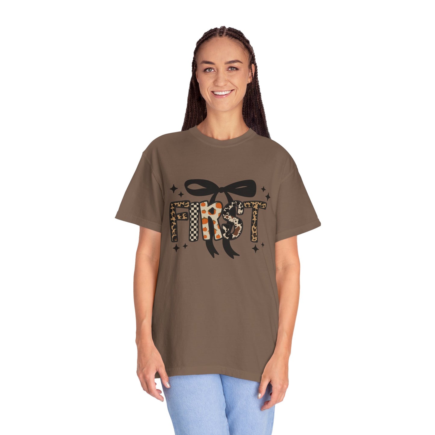 Fall Faux Embroidery T-shirt for First Grade Teachers