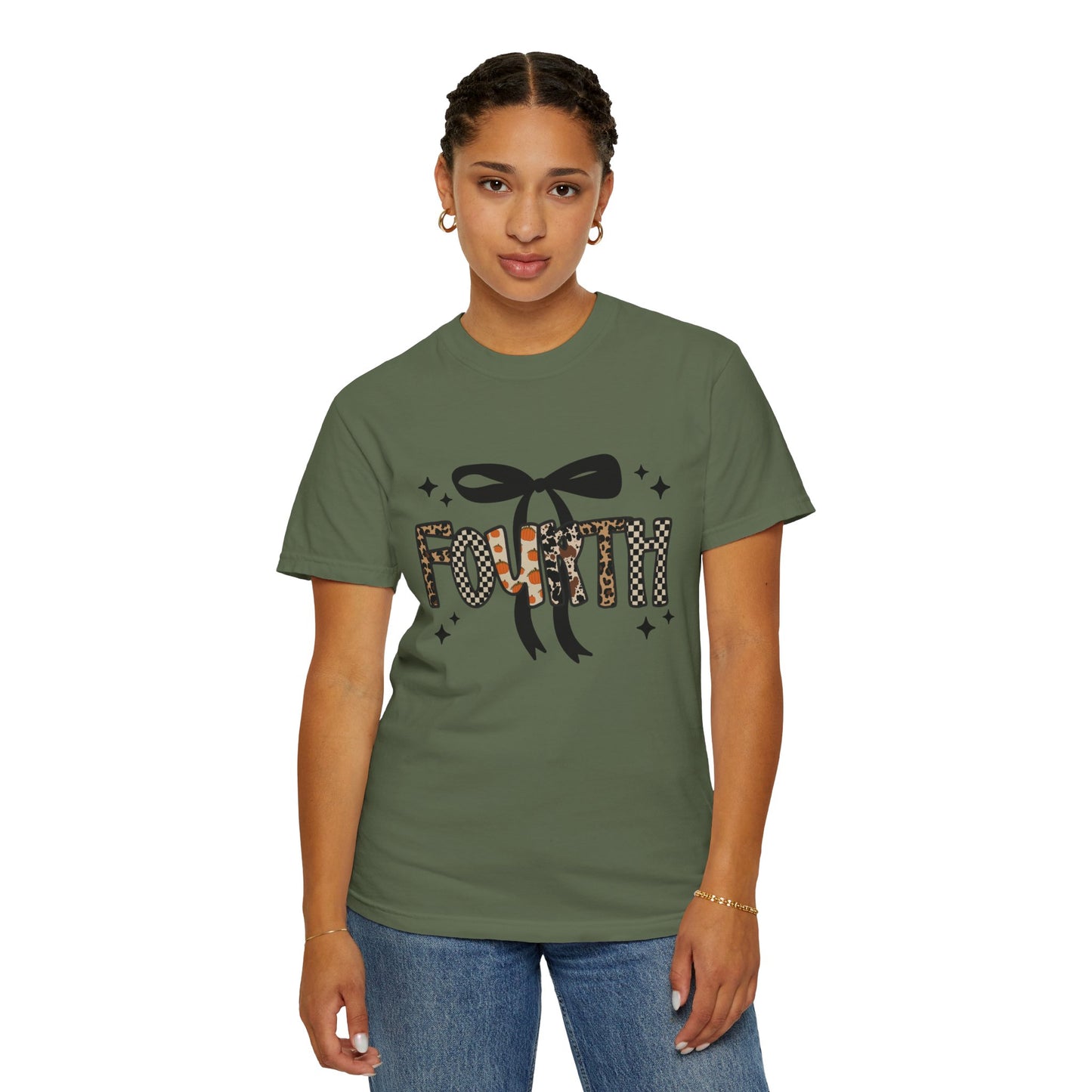 Fall Faux Embroidery T-shirt for Fourth Grade Teachers