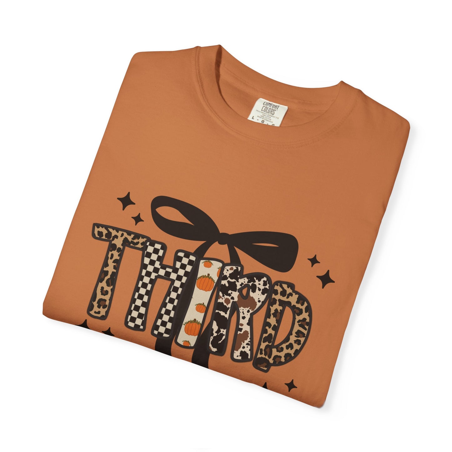 Fall Faux Embroidery T-shirt for Third Grade Teachers