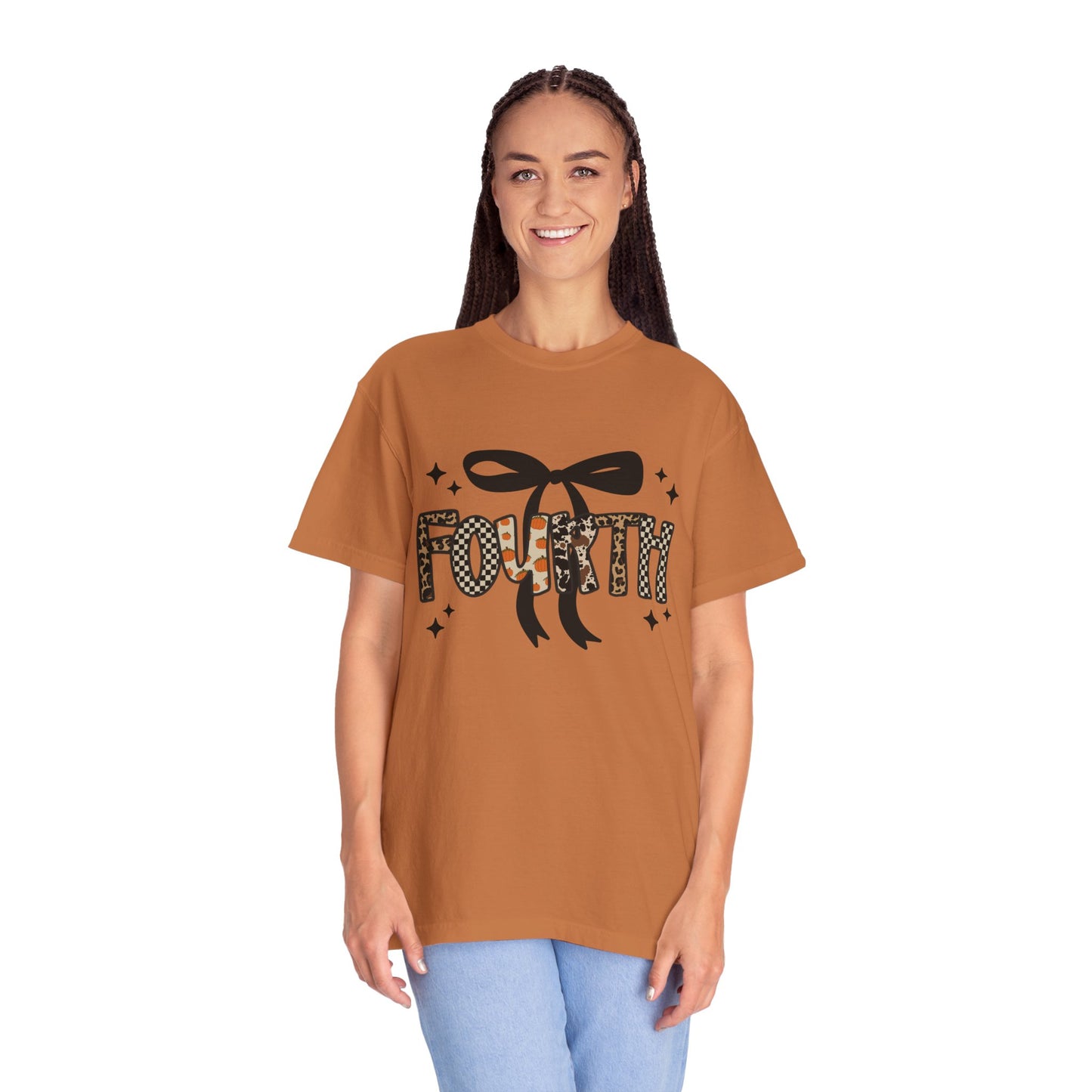 Fall Faux Embroidery T-shirt for Fourth Grade Teachers