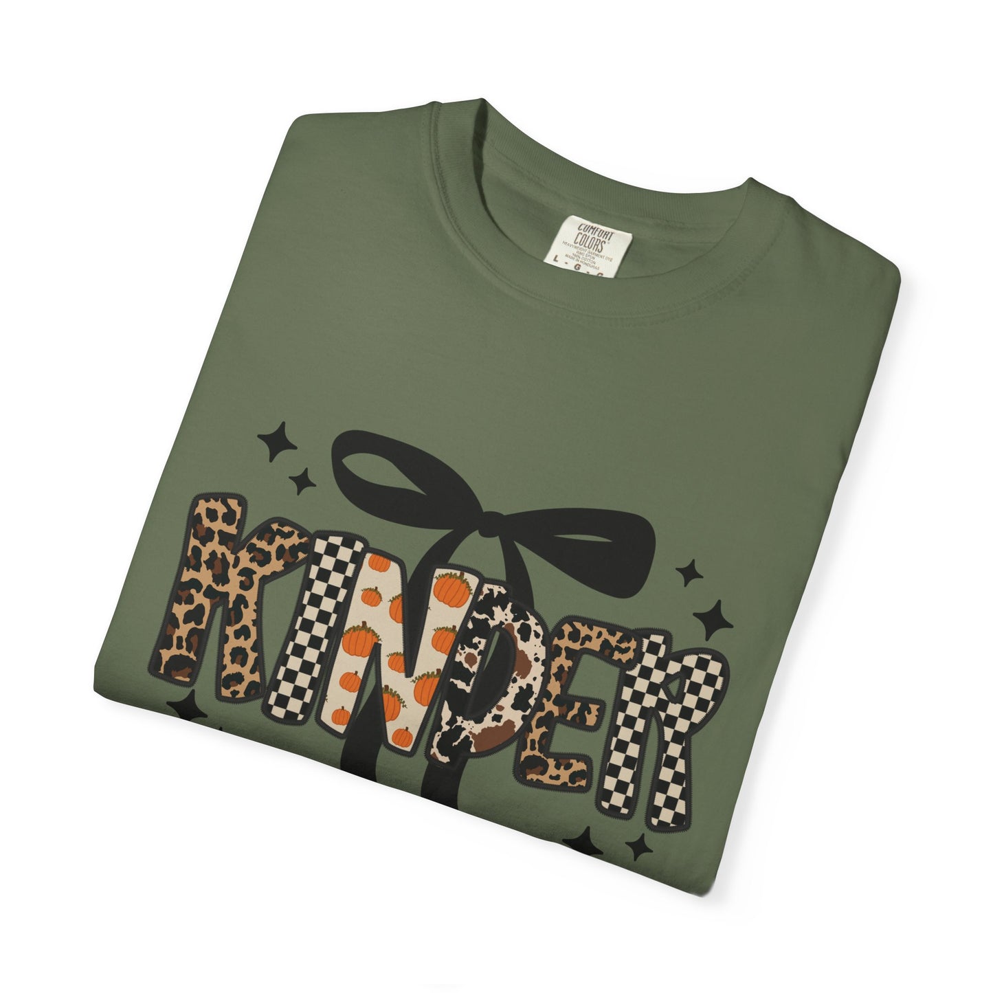 Fall Faux Embroidery T-shirt for Kinder Teachers
