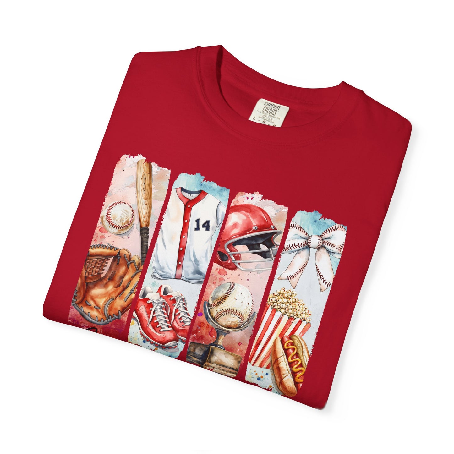 Watercolor Brushstorke Game Day Garment-Dyed T-Shirt
